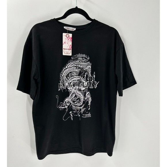 Women's Macro Light Black Short Sleeve T-Shirt Size L/XL? - Picture 1 of 5